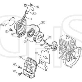 Genuine Stihl FR85 B Rewind Starter Muffler GHS