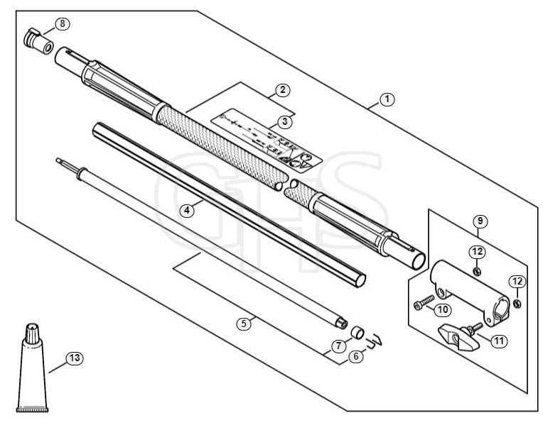 Genuine Stihl KM55 RC E Z Carbon Drive Tube Extension 1 M HT KM HL