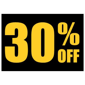 30% Discount off RRP