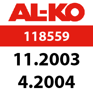 AL-KO Sunline 460 Bio Lux - 118559: 11.2003 - 4.2004