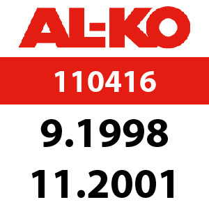 AL-KO Sunline Bio 460 B - 110416: 9.1998 - 11.2001