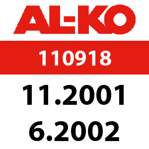 AL-KO Concord T13-102 - 110918: 11.2001 - 6.2002