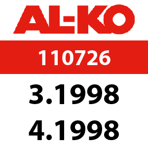 AL-KO Concord T13-85 HD - 110726: 3.1998 - 4.1998