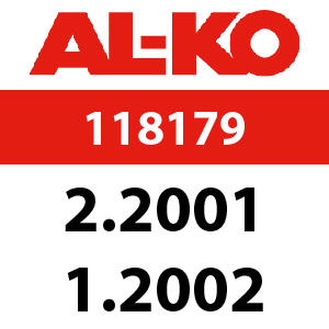 AL-KO Concord T13-102 SP - 118179: 2.2001 - 1.2002