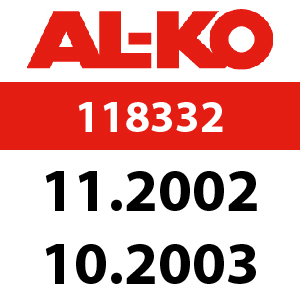 AL-KO Concord T15-102 - 118332: 11.2002 - 10.2003