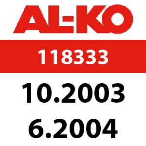 AL-KO Concord T15-102 HD - 118333: 10.2003 - 6.2004