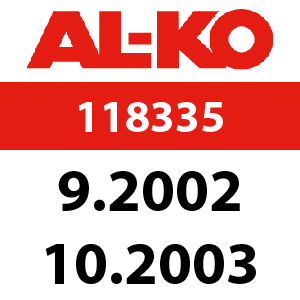 AL-KO Concord T18-102 HDE - 118335: 9.2002 - 10.2003