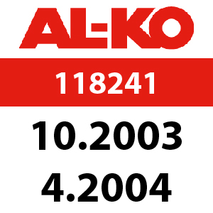 AL-KO Concord T20-102 HDE - 118241: 10.2003 - 4.2004