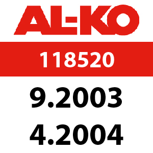 AL-KO Powerline T13-102 SP-H - 118520: 9.2003 - 4.2004