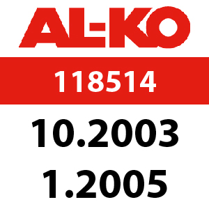 AL-KO Powerline T13-74 - 118514: 10.2003 - 1.2005