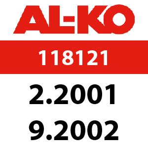 AL-KO T13-102 HVC - 118121: 2.2001 - 9.2002