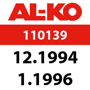 AL-KO T13-102 SD - 110139: 12.1994 - 1.1996