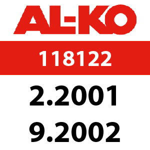 AL-KO T16-102 HVC - 118122: 2.2001 - 9.2002