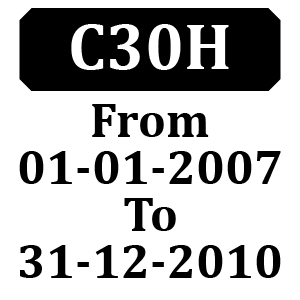 Countax C30H From 01-01-2007 To 31-12-2010