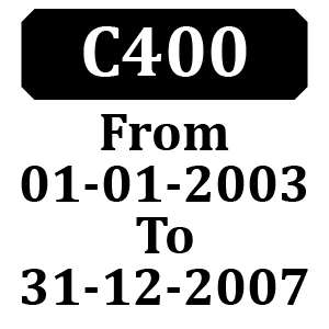 Countax C400 From 01-01-2003 To 31-12-2007