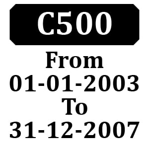 Countax C500 From 01-01-2003 To 31-12-2007