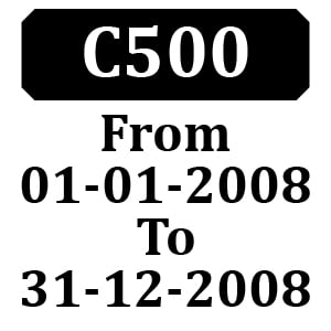 Countax C500 From 01-01-2008 To 31-12-2008