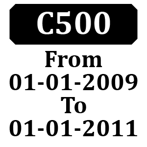 Countax C500 From 01-01-2009 To 01-01-2011