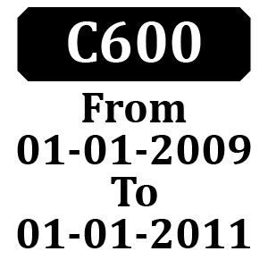 Countax C600 From 01-01-2009 To 01-01-2011