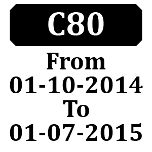 Countax C80 From 01-10-2014 To 01-07-2015