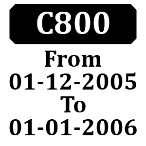 Countax C800 4WD From 01-12-2005 To 01-01-2006