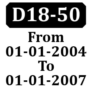 Countax D18-50 From 01-01-2004 To 01-01-2007