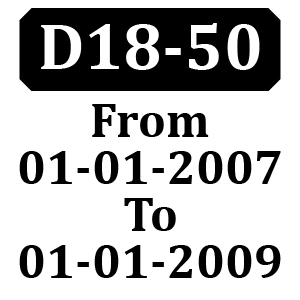 Countax D18-50 From 01-01-2007 To 01-01-2009