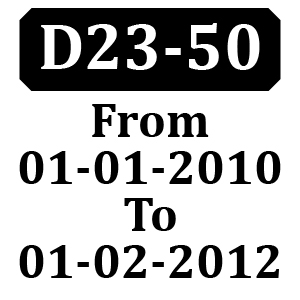 Countax D23-50LN From 01-01-2010 To 01-02-2012