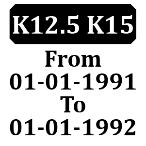 Countax K12.5 K15 From 01-01-1991 To 01-01-1992