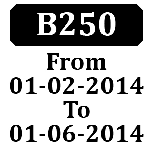 Countax B250 From 01-02-2014 To 01-06-2014