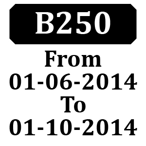 Countax B250 From 01-06-2014 To 01-10-2014