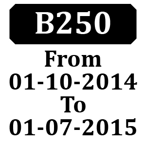 Countax B250 From 01-10-2014 To 01-07-2015