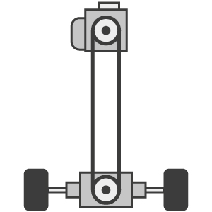 MTD Ride On Mower - Engine - Gearbox Belts