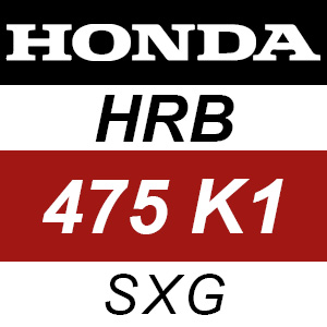 Honda HRB475K1 - SXG Rotary Mower Parts