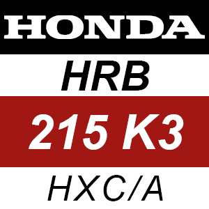 Honda HRB215K3 - HXC-A Rotary Mower Parts