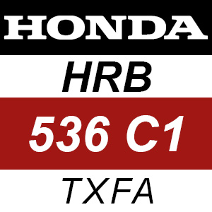 Honda HRB536C1 - TXFA Rotary Mower Parts