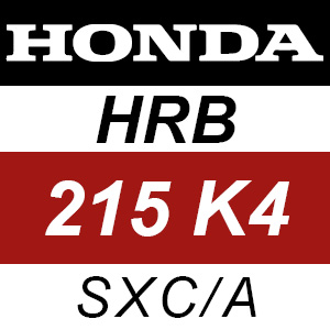 Honda HRB215K4 - SXC-A Rotary Mower Parts