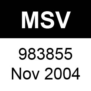 Masport MSV - 983855 - Nov 2004 Parts