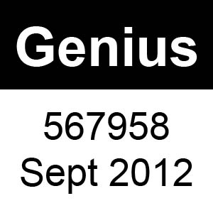 Masport Genius - 567958 - Sept 2012 Parts