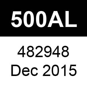 Masport 500AL - 482948 - Dec 2015 Parts