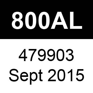 Masport 800AL - 479903 - Sept 2015 Parts