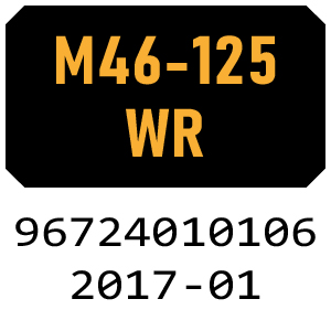 McCulloch M46-125 WR - 96724010106 - 2017-01 Rotary Mower Parts