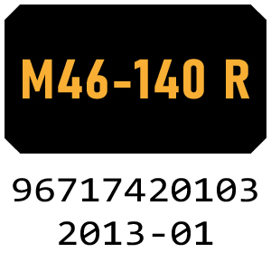 McCulloch M46-140 R - 96717420103 - 2013-01 Rotary Mower Parts