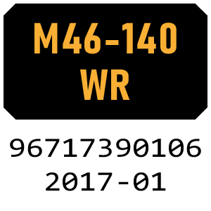 McCulloch M46-140 WR - 96717390106 - 2017-01 Rotary Mower Parts