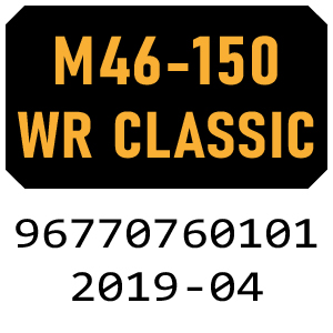 McCulloch M46-150WR Classic - 96770760101 - 2019-04 Rotary Mower Parts