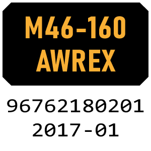 McCulloch M46-160 AWREX - 96762180201 - 2017-01 Rotary Mower Parts