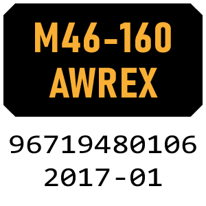 McCulloch M46-160 AWRPX - 96719480106 - 2017-01 Rotary Mower Parts