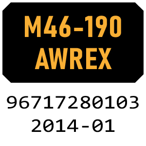 McCulloch M46-190 AWREX - 96717280103 - 2014-01 Rotary Mower Parts