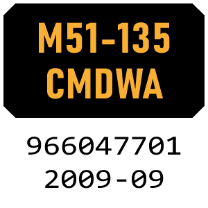 McCulloch M51-135 CMDWA - 966047701 - 2009-09 Rotary Mower Parts