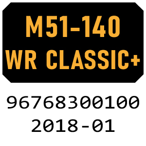 McCulloch M51-140 WR Classic+ - 96768300100 - 2018-01 Rotary Mower Parts